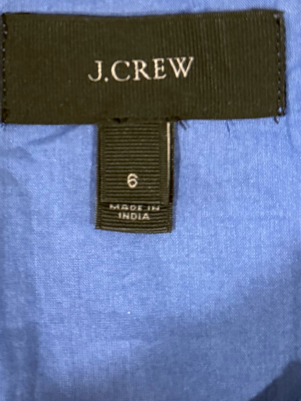 J. Crew 100% Cotton Sleeveless Textured V-Neck Dress in Periwinkle - Size 6 - Picture 2 of 4